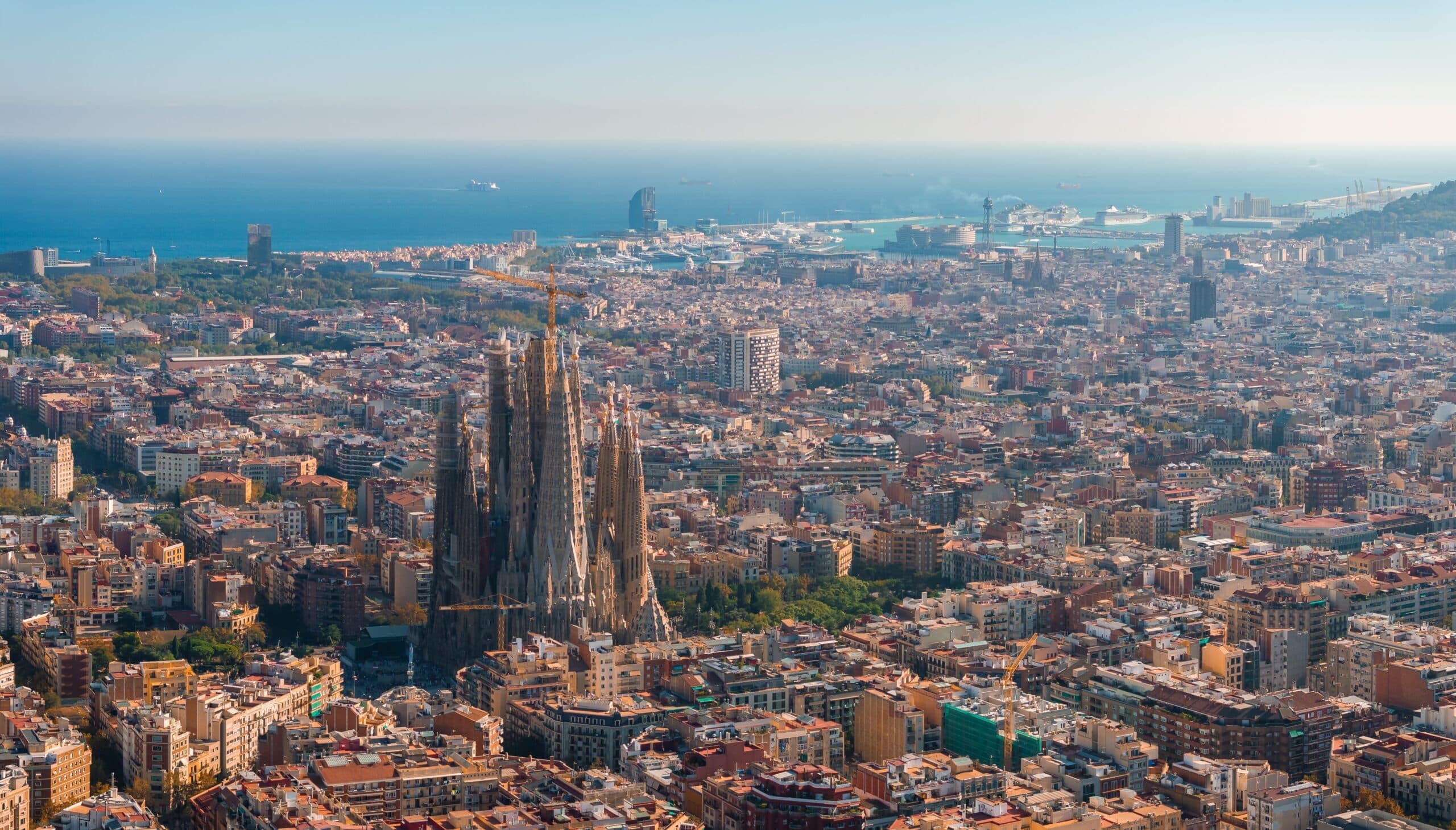 Barcelona,,Spain.,July,15,,2023.,Aerial,View,Of,Barcelona,City