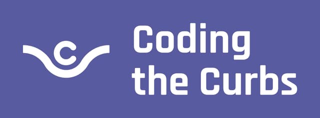 Coding The Curbs – Logo Extended Purple White